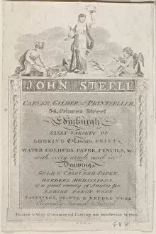 Carver Gallery: Trade Card for John Steell, Carver, Gilder, and Printseller, 19th century. 19th century