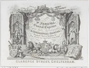 Trade Card Prints: Trade Card for W. Percival, General Engraver & Ornamental Printer