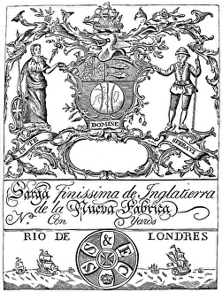 John Richard Gallery: Trade label of the South Sea Company, 18th century (1894)