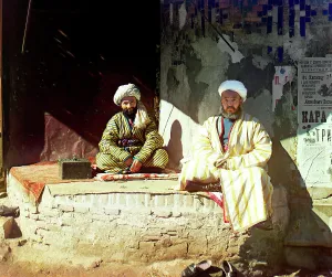 Uzbekistan Prints: Trader in the Registan, Samarkand