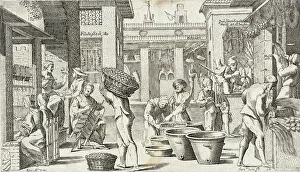 Tradesman Prints: Trades Practiced in Bologna, c1640. Creators: Agostino Parisini, Francesco Curti