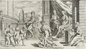 Trades Practiced in Bologna, c1640. Creators: Agostino Parisini, Francesco Curti