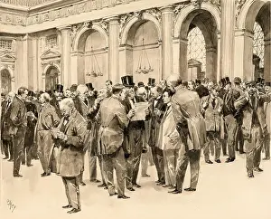 Depts Prints: In the trading hall of the Vienna Stock Exchange. Creator: Hey, Paul (1867-1952)