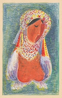 In the Traditional Costume, around 1937. Creator: Mikulas Galanda