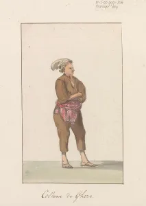 Malta Prints: Traditional costumes of the island of Gozo, 1778. Creator: Louis Ducros