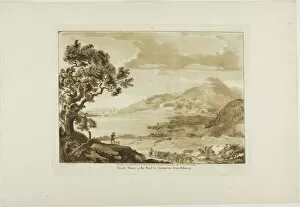 Aquatintaquatint On Cream Laid Paper Gallery: Traeth Mawr in the Road to Caernarvan from Fistiniog, 1776. Creator: Paul Sandby