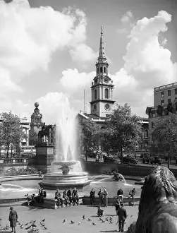 Spire Prints: Trafalgar Square, London, c1955. Creator: Arthur Charles Kirby Ware