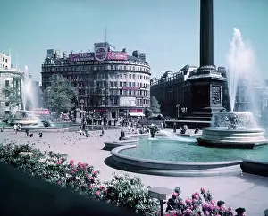 Fountain Prints: Trafalgar Square, London, c1955. Creator: Arthur Charles Kirby Ware