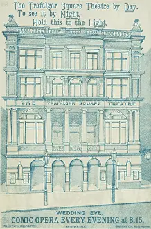 Scrap Book Prints: The Trafalgar Square Theatre by Day, late 19th century. Creator: Unknown
