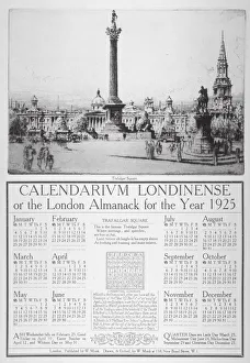 William Monk Prints: Trafalgar Square, Westminster, London, 1924. Artist: William Monk