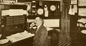 Railway Staff Prints: Traffic Controllers Office, London Underground Railways, 1930. Creator: Unknown