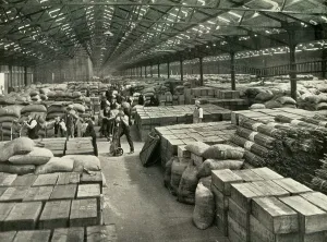 Sacks Prints: Traffic and Merchandise Multiplied Century By Century A Dock Transit Shed