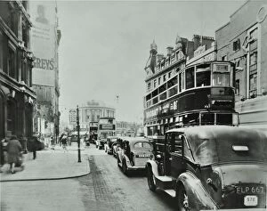 Two Decker Gallery: Traffic on the New Kent Road, Southwark, London, 1947
