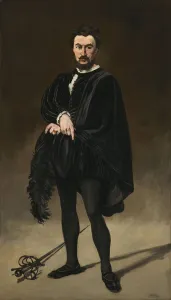 Manet Edouard Gallery: The Tragic Actor (Rouviere as Hamlet), 1866. Creator: Edouard Manet