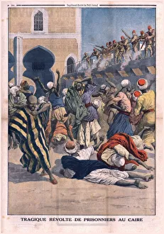 Tragic rebellion of prisoners in Cairo, 1914. Creator: Unknown Tragic rebellion of prisoners in Cairo, 1914. Creator: Unknown