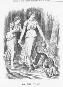 Chief Secretary For Ireland Collection: On the Trail, 1883. Artist: Joseph Swain