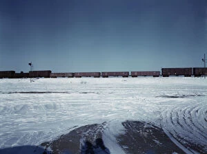 Chicago And North Western Railway Gallery: Train going over the hump at C & NW RRs Proviso yard, Chicago, Ill. 1942. Creator: Jack Delano