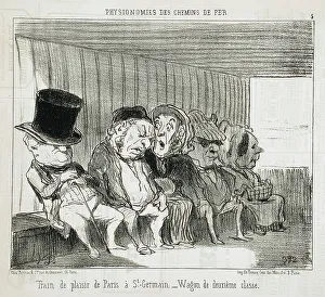 Train de plaisir de Paris à St-Germain... 1852. Creator: Honore Daumier