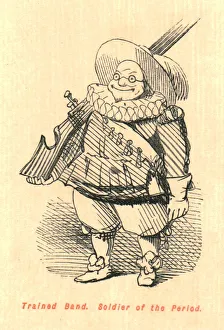The Comic History Of England Gallery: Trained Band. Soldier of the Period, 1897. Creator: John Leech