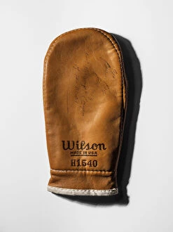 Autograph Gallery: Training boxing glove signed by Cassius Clay, 1964. Creator: Wilson Sporting Goods Co