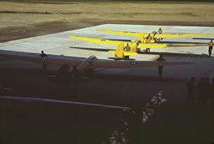 Training gliders at the Marine [Corp]'s Page Field, Parris Island, S.C. 1942. Creator: Alfred T Palmer