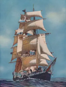 Training Ship Prints: A Training Ship for Fifty-Two Years, the Joseph Conrad is now registered as a yacht, 1937