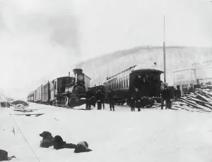 Alaska Prints: Trains at Fox Station, 1916. Creator: Unknown