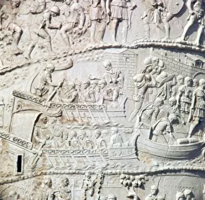 Triumphal Column Gallery: Detail of Trajans column, showing resupplying