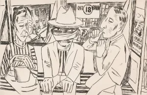 In the Tram (In der Trambahn), 1922. Creator: Max Beckmann