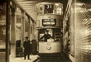 Odhams Press Ltd Gallery: Tram in the Kingsway Subway, London, 1931, (1933). Creator: Unknown