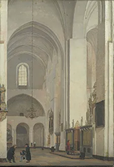 Transept Prints: The Transept of Århus Cathedral, 1830. Creator: Christen Købke