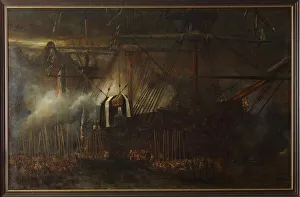 Isabey Prints: Transfer of Napoleons ashes on board of the frigate La Belle Poule, 15 october 1840, 1843