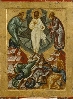 Mount Tabor Gallery: The Transfiguration of Jesus, 1497. Artist: Russian icon