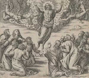 Beatrizet Nicolas Gallery: The Transfiguration, after Raphael, 1541. 1541. Creator: Nicolas Beatrizet
