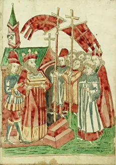 Relic Prints: The Translation of Josaphat's Relics to a Church By a King and Procession
