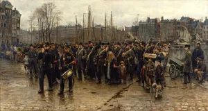 Israels Prints: Transport of colonial soldiers. Artist: Israels, Isaac (1865-1934)