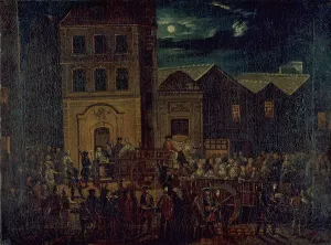 Prostitution Prints: Transport des filles de joie du dépôt Saint-Martin à la Salpêtrière
