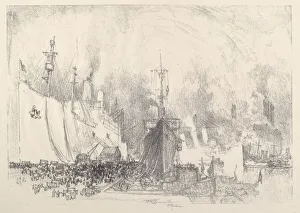 Pennell Joseph Gallery: The Transports, 1917. Creator: Joseph Pennell