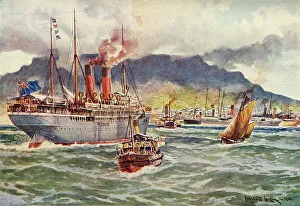 Steamers Prints: Transports in Table Bay During the South African War, c1900. Creator: Charles John De Lacy