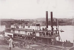 Steamboats Prints: Transports, Tennessee River at Chattanooga, ca. 1864. Creator: Unknown