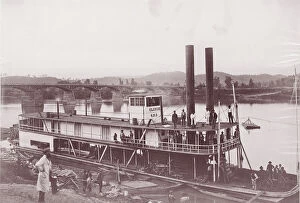 Chattanooga Collection: Transports, Tennessee River at Chattanooga, ca. 1864. Creator: Unknown
