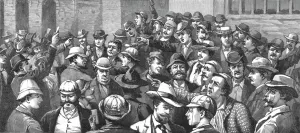 Group Of People Collection: The Transvaal Gold Fields and how to reach them--Scene in the Open-Air Change, Johanne... 1890
