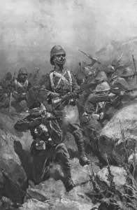 Topee Collection: The Transvaal War, 1899-1901: A Sharp Engagement, (1901). Creator: Unknown