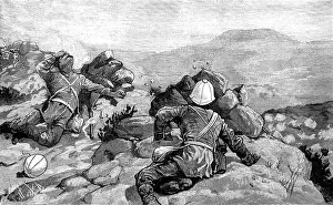 First Boer War 1880 1881 Prints: The Transvaal War: all that we saw of the Boers at Majuba Hill, 1881. Creator: Unknown