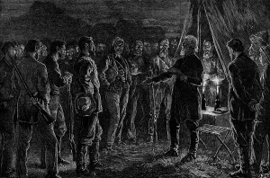 First Boer War 1880 1881 Prints: Transvaal War: thanksgiving service in the Boer camp after the signing of the treaty of peace