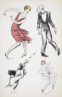 Two transvestites and man in black tie dancing to a saxophone, from White Bottoms pub Two transvestites and man in black tie dancing to a saxophone, from White Bottoms pub