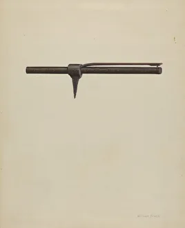 William Frank Prints: Trap Gun, c. 1936. Creator: William Frank