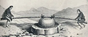 Metal Industry Prints: Trapiche or Mill Used at the Lavaderos or Gold Washings, c1826, (1911)