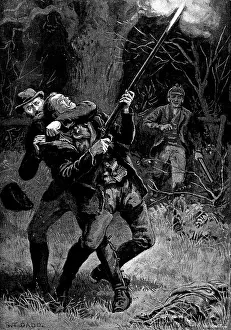 Shotgun Prints: Trapped!, 1890. Creator: Waterlow & Sons