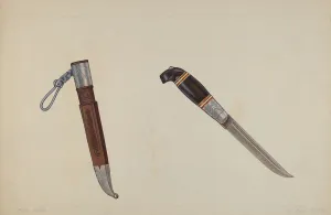 Trapper's Hunting Knife, 1935/1942. Creator: Cecil Smith Trapper's Hunting Knife, 1935/1942. Creator: Cecil Smith